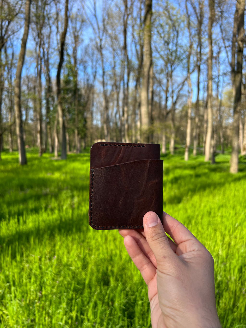 Handmade Leather Wallet , Minimalist Wallet Crafted with Care