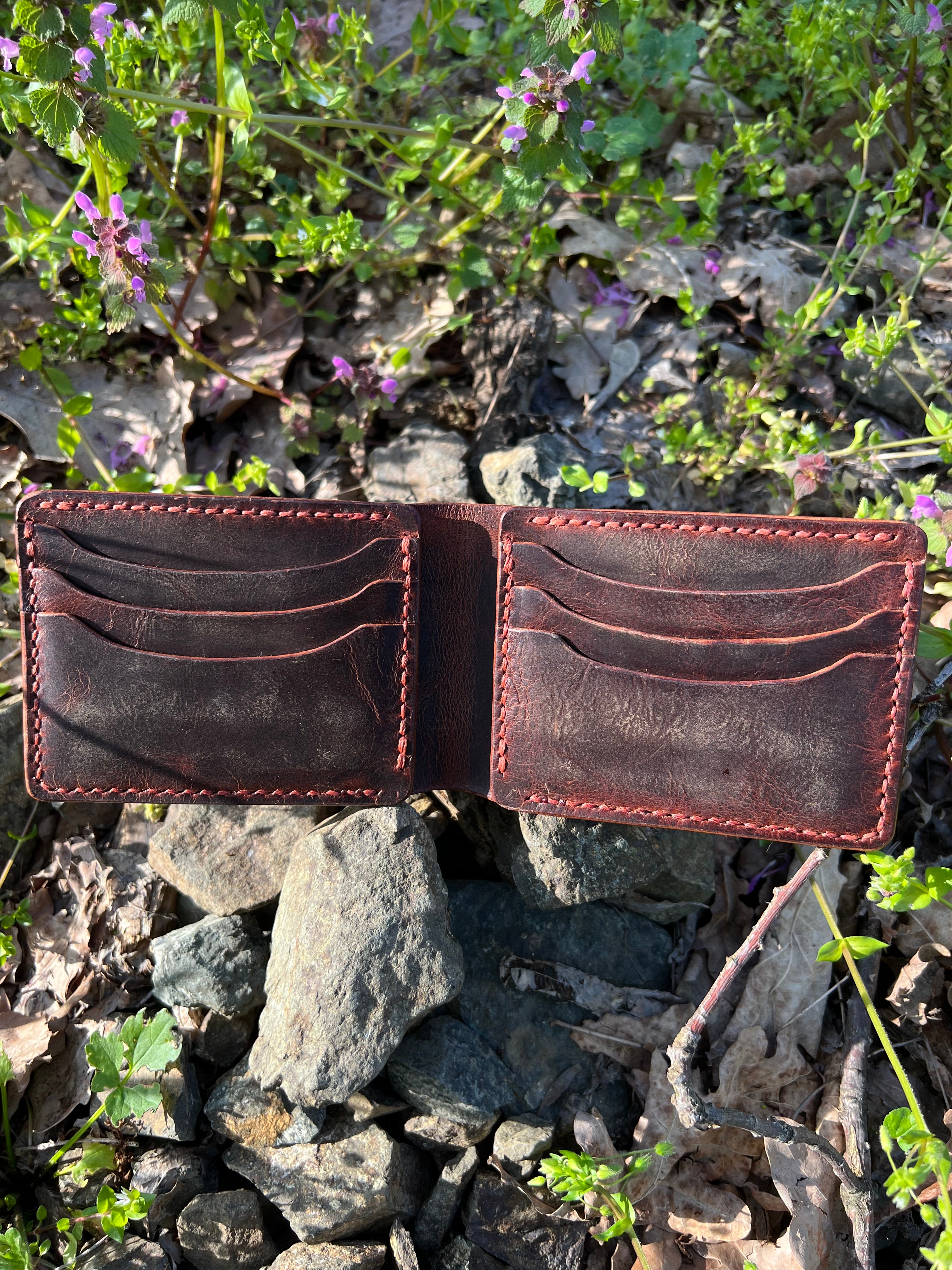 Handmade Leather Bifold Wallet: Ages Beautifully, Minimalist Design , Made for You